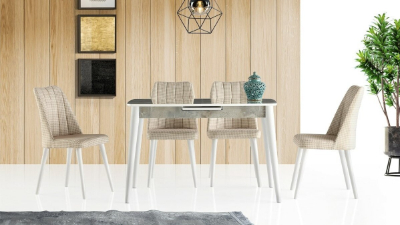 MİLANO HG MASA RAMBİA 120x70 cm ve SUDE SANDALYE