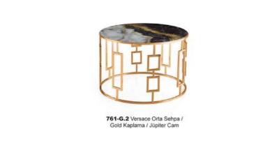 Versace Center Table Gold Plated Jupiter Glass