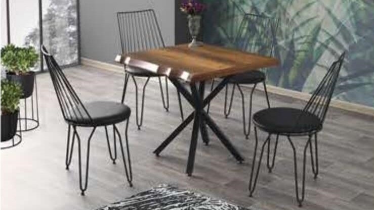 BILLET TABLE 80x80 cm ve ADA CHAIR