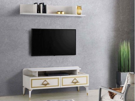 Aras Tv Stand 120 cm and Tv Shelf