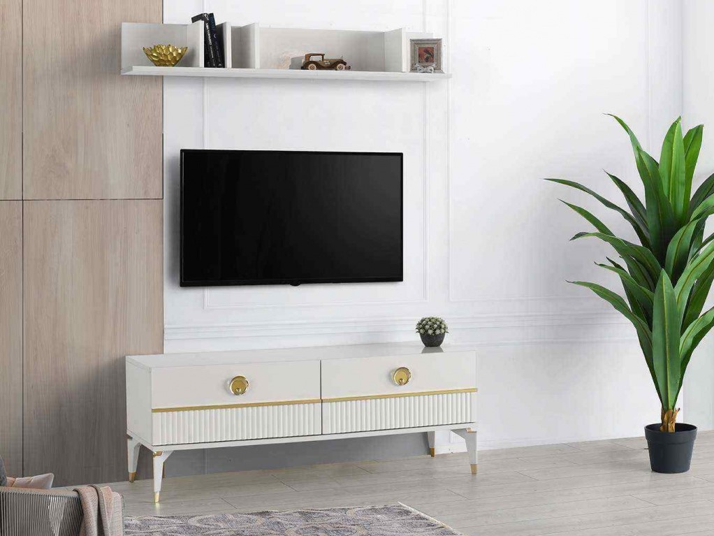 Nehir Tv Stand 130 cm and Tv Shelf