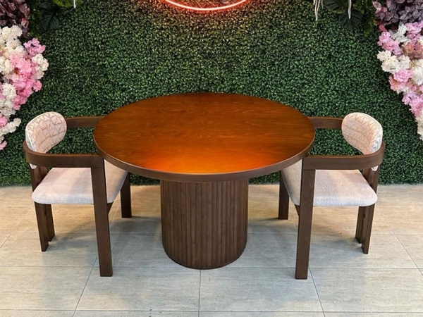Ptt Round Solid Table 120 cm Set