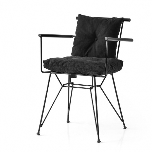 Combed Chair Quilted Luna Black